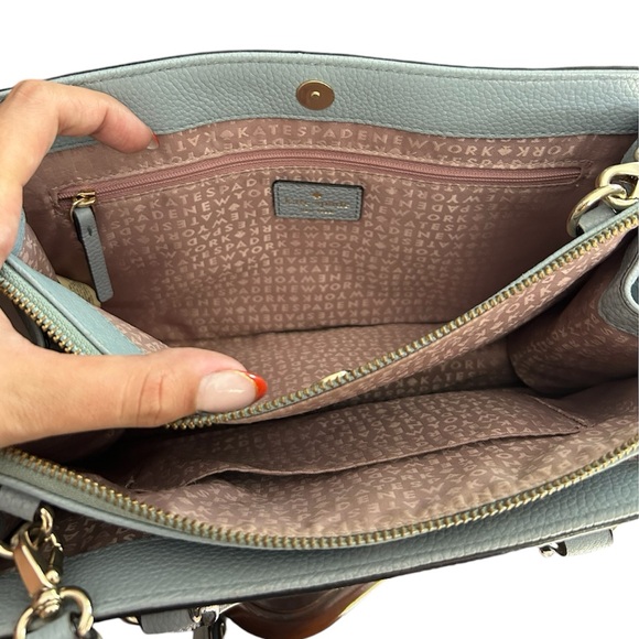 Kate Spade Mulberry Street Lise Satchel in Morning Sky - Picture 6 of 8